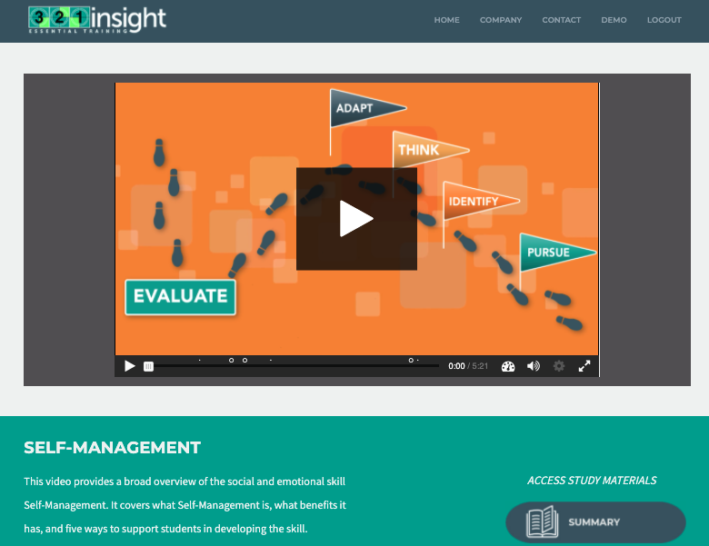 screenshot of training video by 321insight