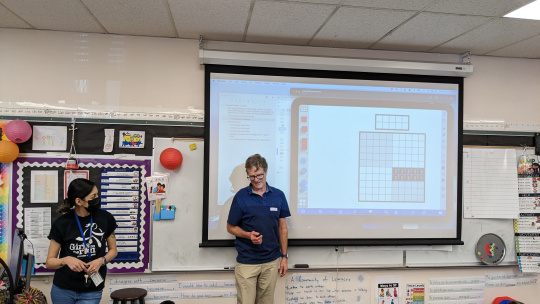 Tim changing the icon counter to teacher, Kadysha Wood’s face