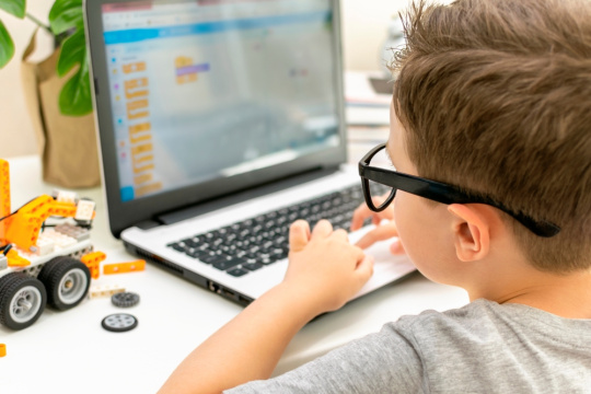 student on laptop