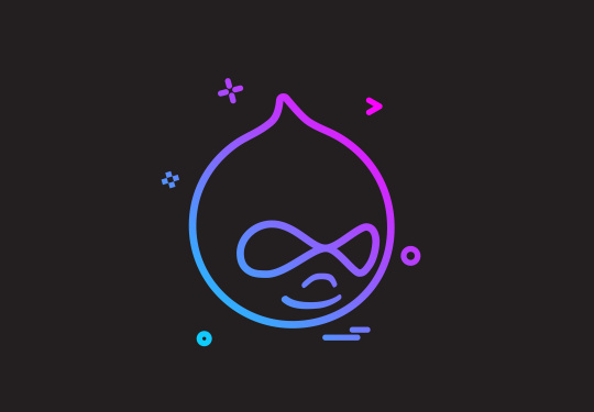 Drupal icon design vector.