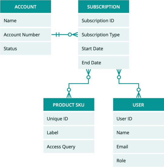 A digital curriculum platform visualizing how the platform entities relate to each other.