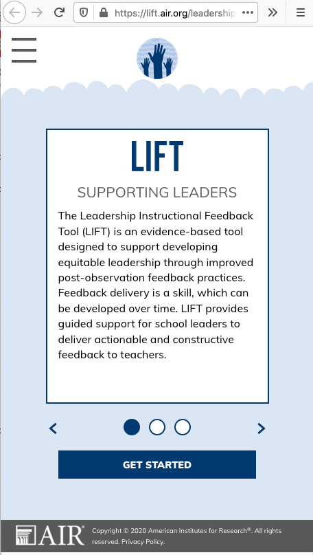 LIFT (Leadership Instructional Feedback Tool) is quick and mobile way for leaders to access ideas and short lessons.