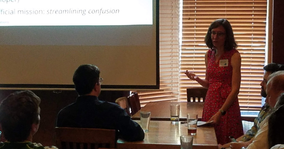 Trina Marmarelli gives her presentation, Designing EdTech Landscapes for Colleges