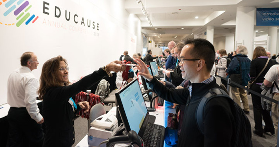 People registering for EDUCAUSE