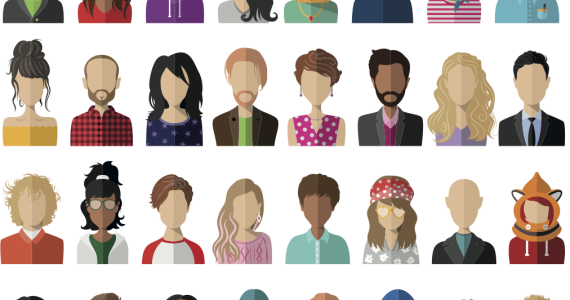 Vector art images of different personas