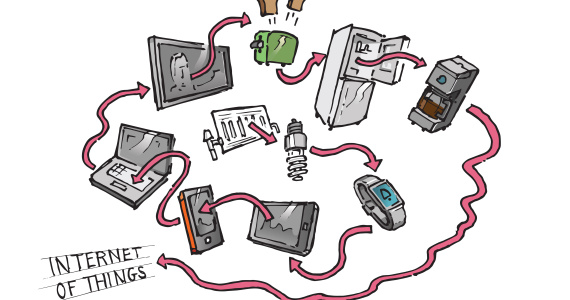 Illustration of the Internet of Things