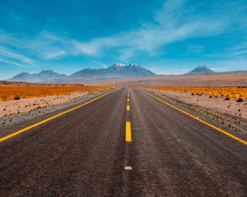 road disappearing in the distance